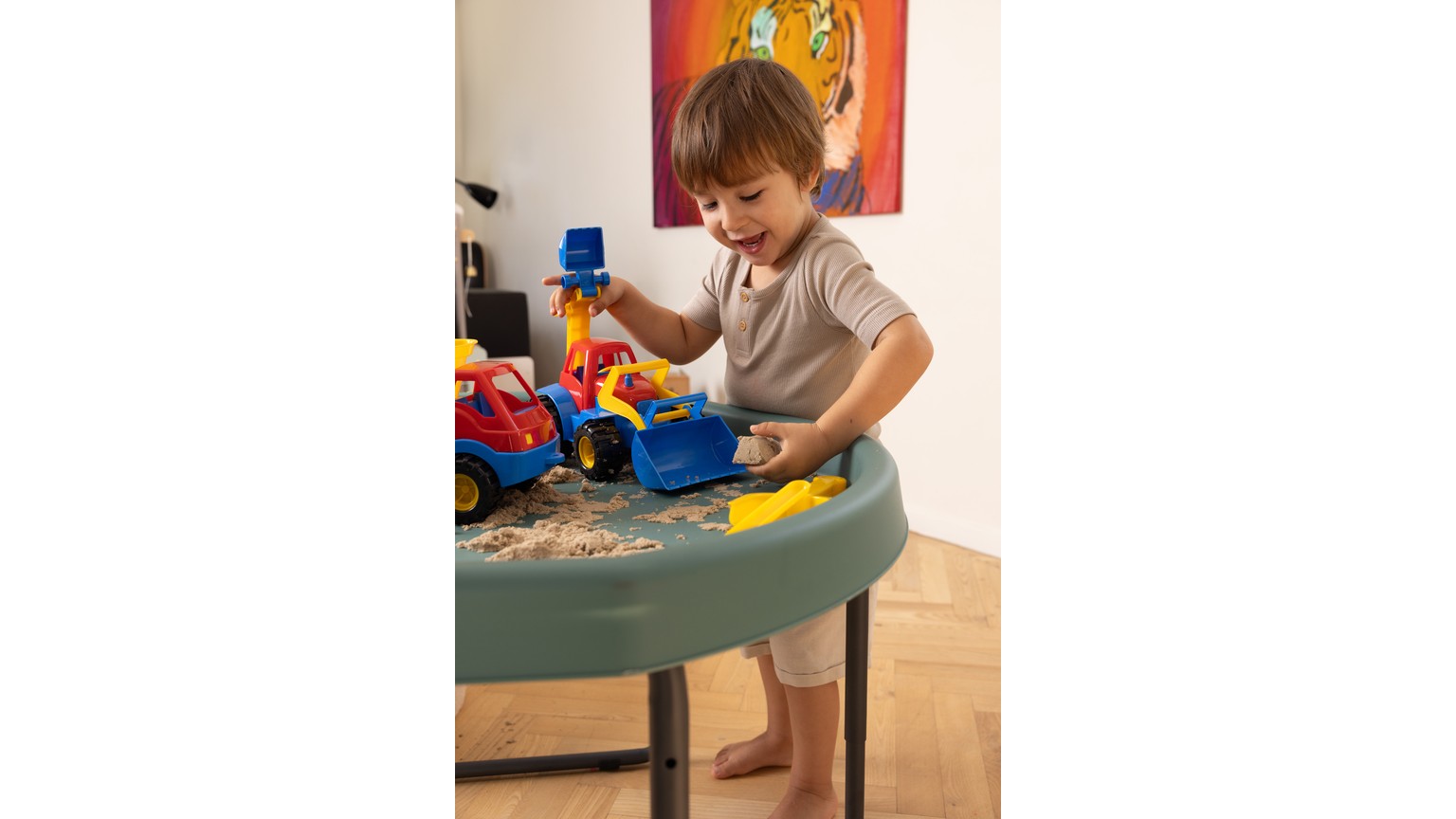 Hexacle® Tuff Tisch Grün  92 Cm Mit Rahmen Groß